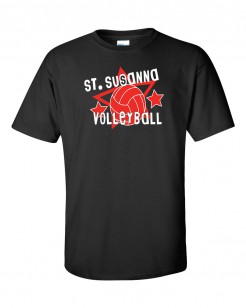 Black Volleyball T-Shirt